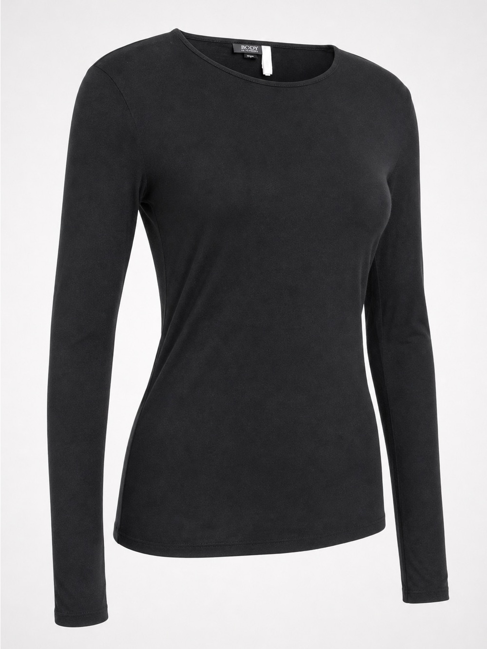 Victoria's Secret Black Long-Sleeve Crew Neck Top